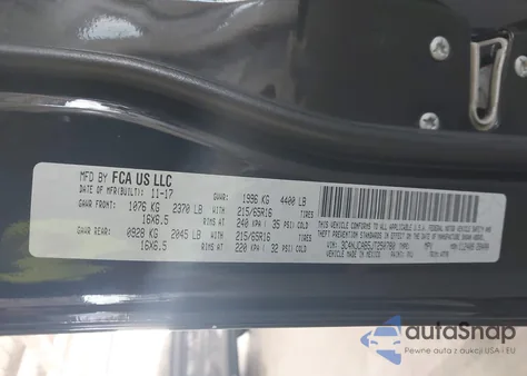 2018 Jeep Compass Sport Fwd z USA, uszkodzony, nr VIN 3C4NJCAB5JT250780